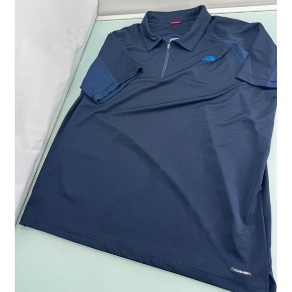 The North Face Men Performance Polo Shirt 1/4 Zip Short Sleeve Flash Dry XXL 2XL - Picture 1 of 6